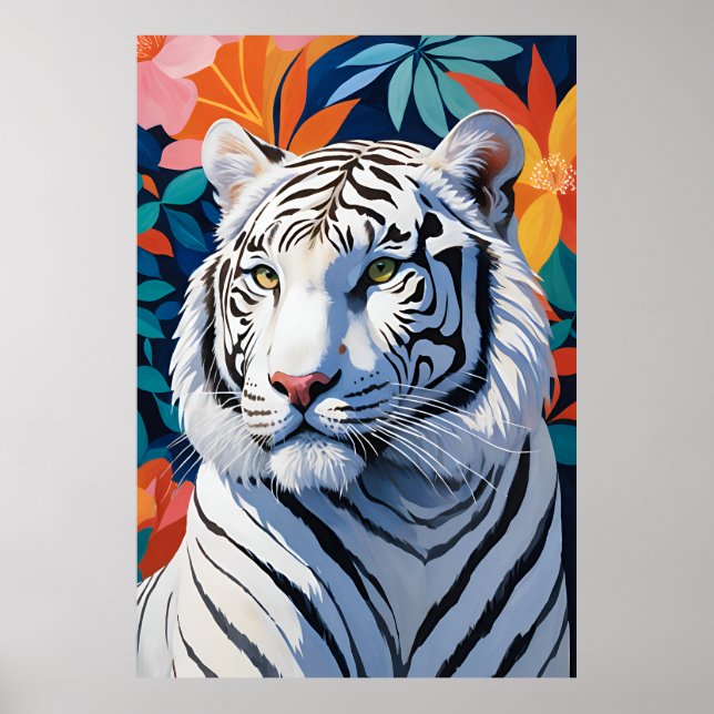 Majestic White Tiger Poster (Framsidan)