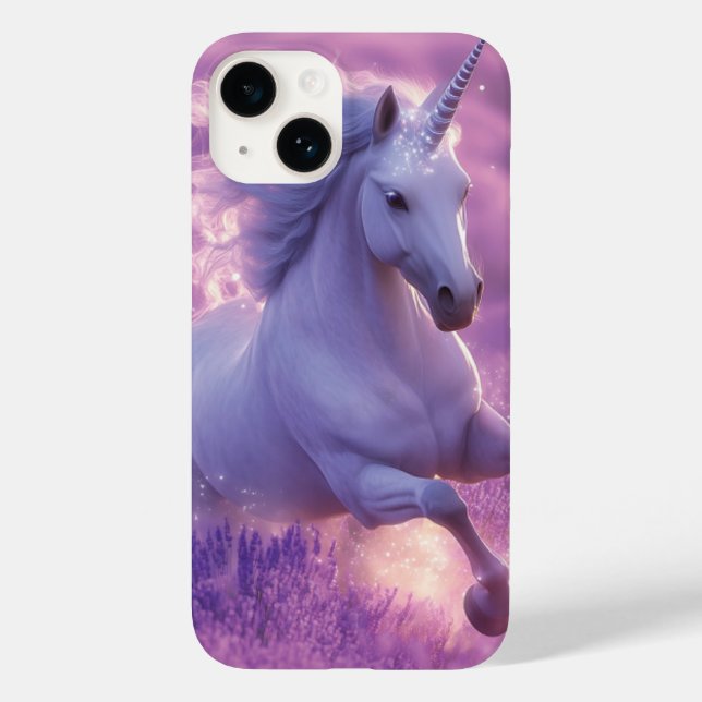 Majestic White Unicorn Galloping through Lavender (Baksida)