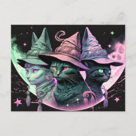 Majestic Witchy Kattunge Vykort