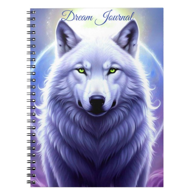 Majestic Wolf Dream Journal Anteckningsbok (Framsidan)