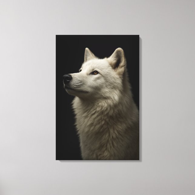 Majestic Wolf Portrait Strength & Royal Confidence Canvastryck (Framsida)