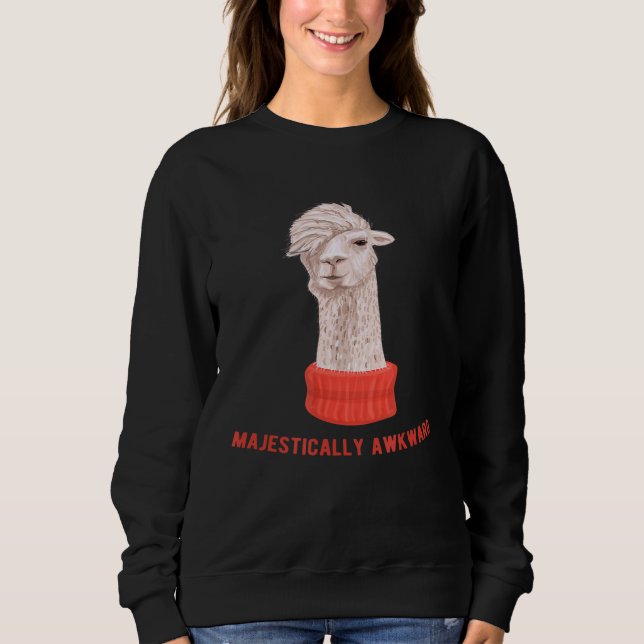 Majestical Awkward HIpster llama för alpaca kärlek T Shirt (Framsida)