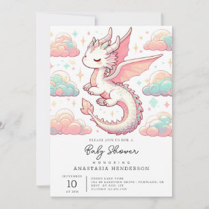 Majestisk, Adsible Dragon Baby Shower Inbjudningar