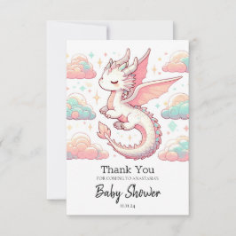Majestisk, Adsible Dragon Baby Shower Tack Kort