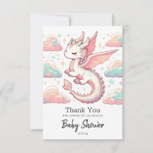 Majestisk, Adsible Dragon Baby Shower Tack Kort