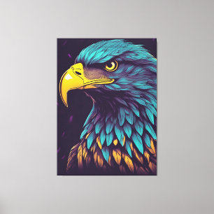 Majestisk agle i vibrerande Färg Canvastryck