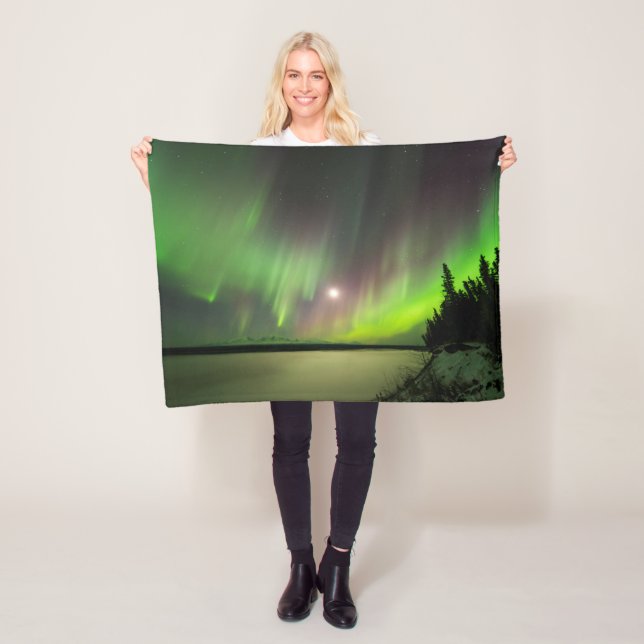Majestisk Aurora Fleecefilt (På plats)