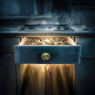 Majestisk buck som ser ut i en serenskog knopp