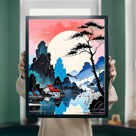 Majestisk China - Landsbygd och Cityscapes Poster