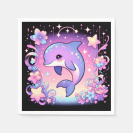 Majestisk delfinbabystövel pappersservett