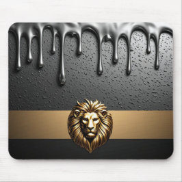 Majestisk emblem med gyllene lejon kunglig tema 🦁 musmatta