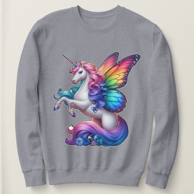 Majestisk enighet med Rainbow Vingar T Shirt (Design framsida)