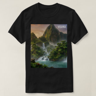 Majestisk fantasiskog och vattenfall estetisk gr t shirt