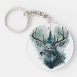 Majestisk Hjort med skog