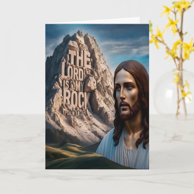 Majestisk Jesus: bergsbeskyddare Kort (Gul blomma)