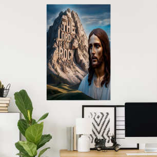 Majestisk Jesus: bergsbeskyddare Poster