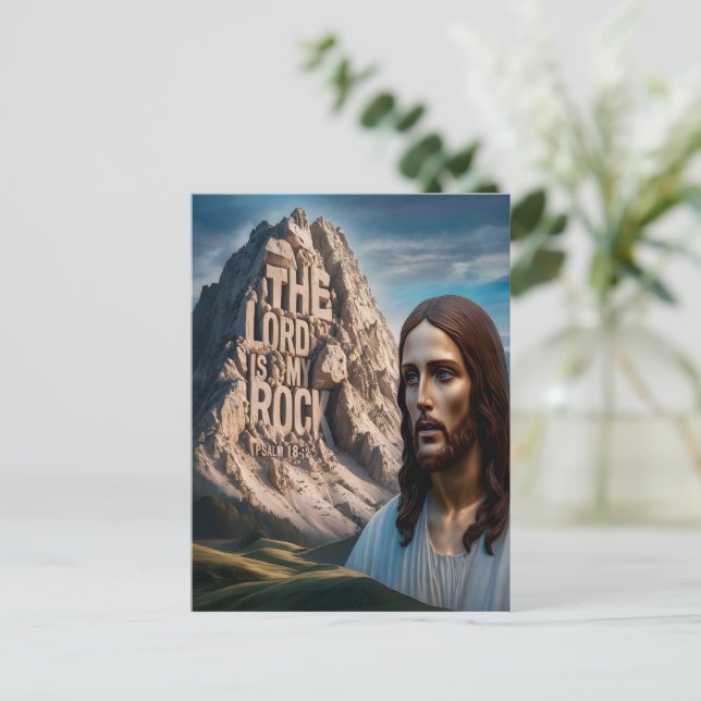 Majestisk Jesus: bergsbeskyddare Vykort (Stående Fram)