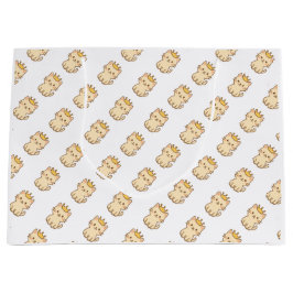 Majestisk kudderlig katt med Krona