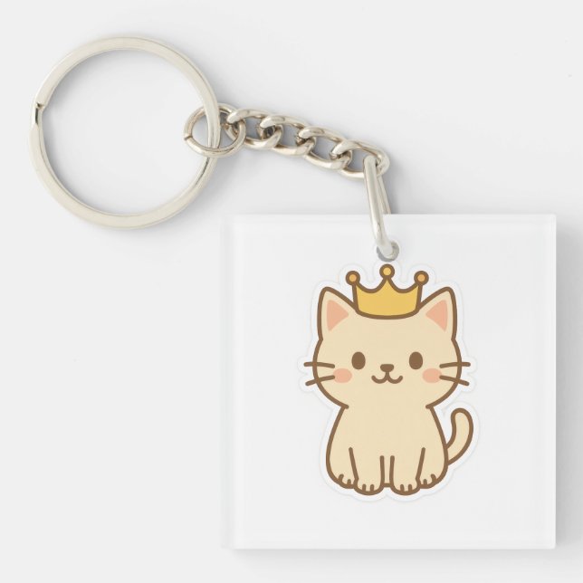 Majestisk kudderlig katt med Krona (Framsidan)