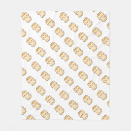 Majestisk kudderlig katt med Krona Fleecefilt