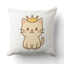 Majestisk kudderlig katt med Krona