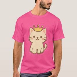Majestisk kudderlig katt med Krona T Shirt