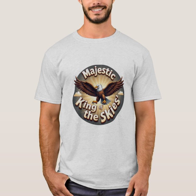 Majestisk Kung i Himmel T Shirt (Framsida)