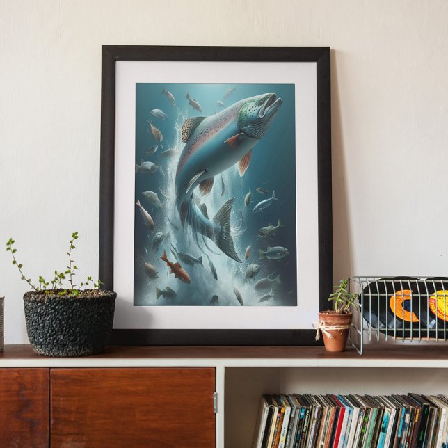 Majestisk lax vid måndaglig dosering 18 x 24 poster (Skapare uppladdad)