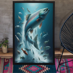 Majestisk lax vid måndaglig dosering 24 x 36 poster