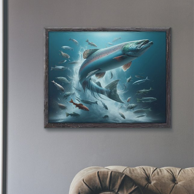Majestisk lax vid måndaglig dosering 36 x 24 poster (Skapare uppladdad)