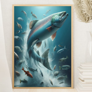 Majestisk lax vid måndaglig dosering 8 x 10 poster