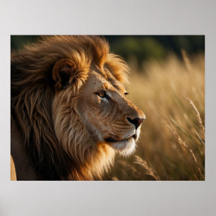 Majestisk Lejon bakgrund Poster