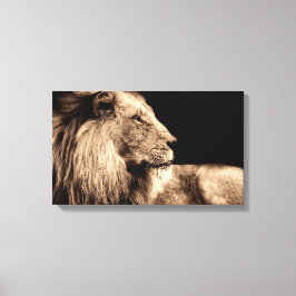 Majestisk Lejon i profil Canvastryck