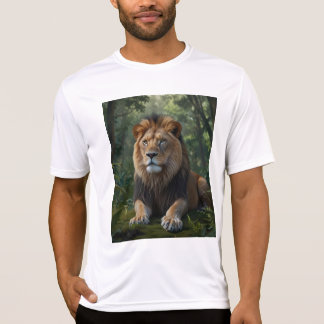 Majestisk Lejon i skogen T-Shirt