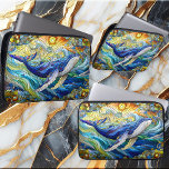 Majestisk marin mosaik A lagrad glasval Laptop Fodral<br><div class="desc">Ett magnifikt glasfönster av nedfläckad med en kompakt utformning av en stor val som simmar lätt över det blå havet vinkarare, och fångar skönheten och styrkan hos dessa andande marina varelser. Beundra ditt livsrum med det här handgjorda glasfönstrets utomordentliga skönhet, och visa en fantastisk bild av en storslagen val som...</div>