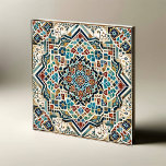 Majestisk mosaik: Intricate Geometric Tile Design Kakelplatta<br><div class="desc">Den här exekutiva plattan har en symfoni av geometriskt mönster, som med modern precision förenar traditionell konst. Varje segment av konstruktionen är ett test på hantverksverksamheten, som visar en pulserande palett av blues, och jordtoner, som är sammanflätad med ömtåliga motiv för blommigten och vinkelrätt linjer. Perfekt för att du har...</div>