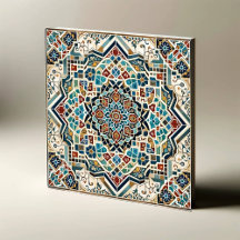 Majestisk mosaik: Intricate Geometric Tile Design