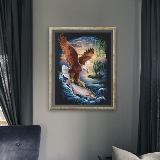 Majestisk ört som blåser över en fisk poster (Skapare uppladdad)