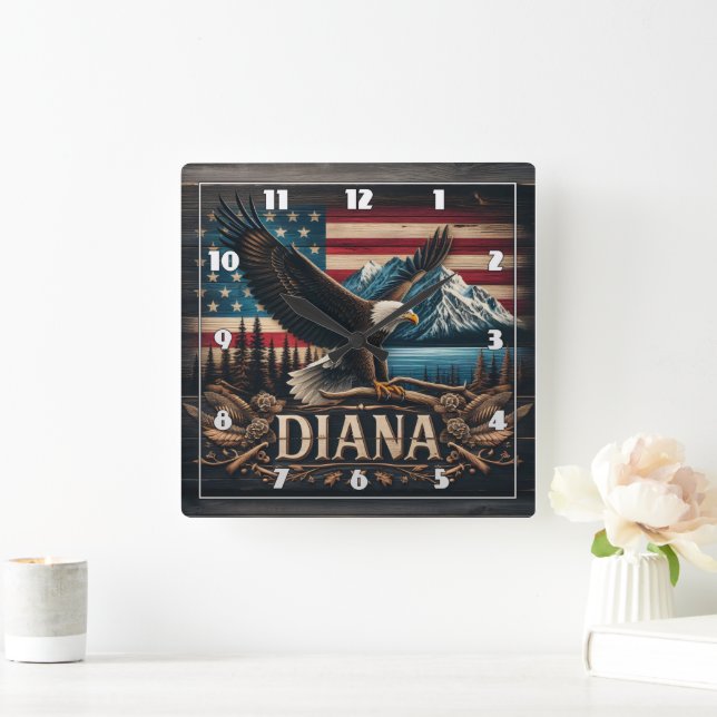 Majestisk ört som visar styrka över bergen fyrkantig klocka (Hem)