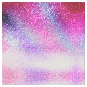 Majestisk Rosa Lila Nebula Galaxy Glitter Tyg