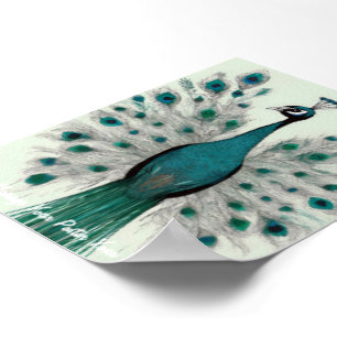 Majestisk senator: Boho Peacock Poster