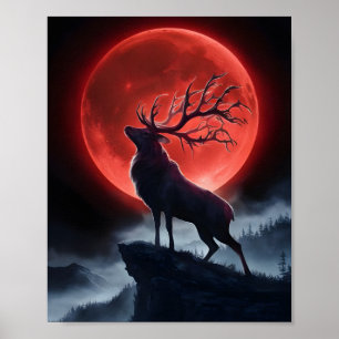 Majestisk stämpel under Blood Måne Poster