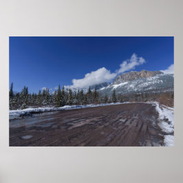 Majestisk syn på Castle Mountain Poster