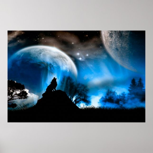 Majestisk Varg Poster (Framsidan)