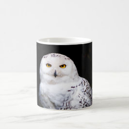 Majestisk vinter snöuggla kaffemugg