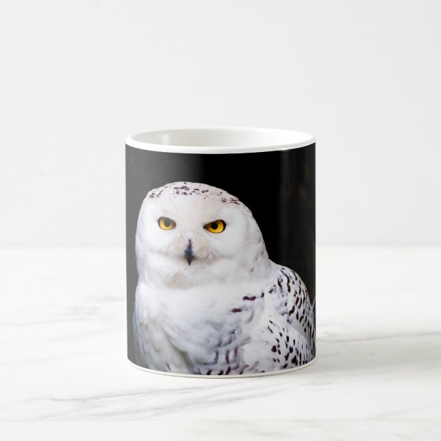 Majestisk vinter snöuggla kaffemugg (Center)