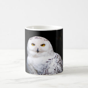 Majestisk vintersnowy uggla kaffemugg