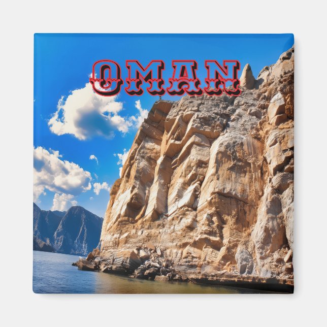 Majestiska klippor av Oman/ Magnet (Framsidan)