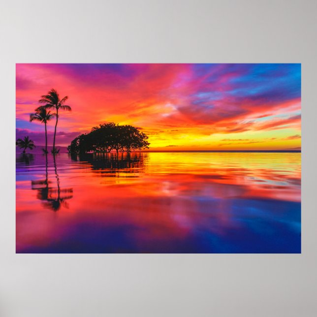 Majestiska moln och reflektion poster (Framsidan)