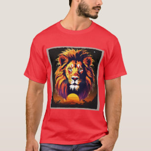 "Majestiska skuggor: Silhouette Lejon design" T Shirt
